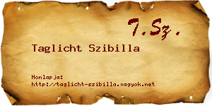 Taglicht Szibilla névjegykártya